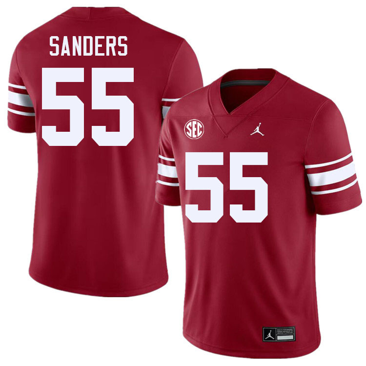 #55 Ashton Sanders Oklahoma Sooners 2024 SEC Conference College Football Jerseys-Throwback